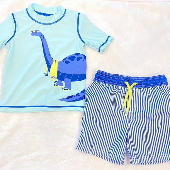 Carter's Other - Carter’s Blue Dinosaur Swim Trunks